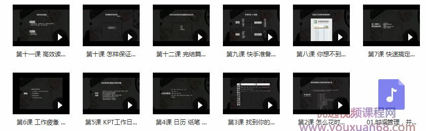 妈妈时间管理课程视频内容目录