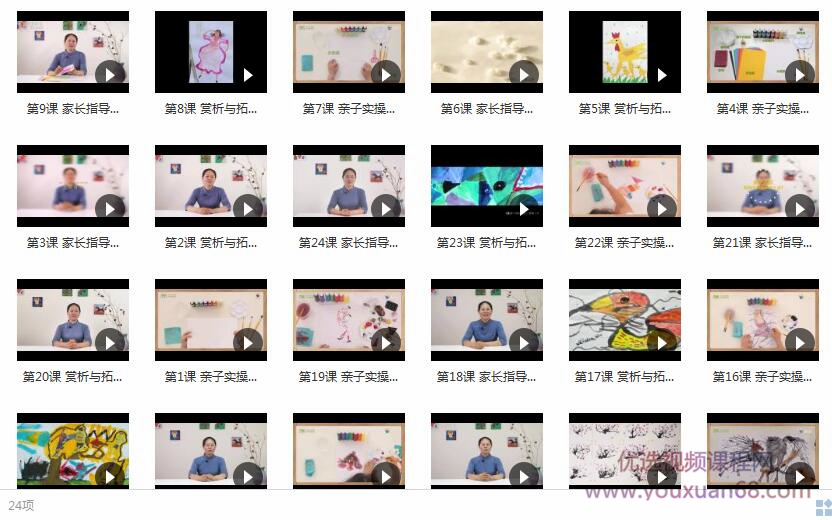 画画启蒙教育零基础视频课程内容目录