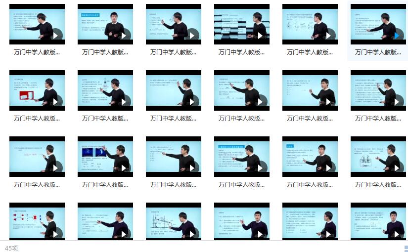 ������ѧ�˽̰����(���꼶)��ѧͬ������������ѧ��Ƶ(�ϲ�)Ŀ¼